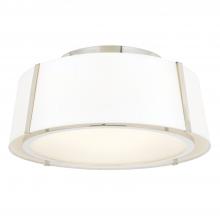 Crystorama FUL-905-PN - Fulton 18'' Polished Nickel Semi Flush Mount