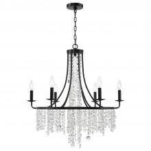 Crystorama GAB-B7306-MK - Gabrielle 6 Light Matte Black Chandelier