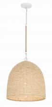 Crystorama JSP-10533-MT - Jasper 16'' Matte White Pendant
