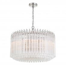 Crystorama LOF-5007-PN - Lofton 7 Light Polished Nickel Chandelier