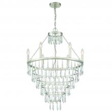 Crystorama LUC-A9066-SA - Lucille 6 Light Antique Silver Chandelier
