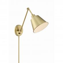Crystorama MIT-A8020-AG - Mitchell 1 Light Aged Brass Task Sconce