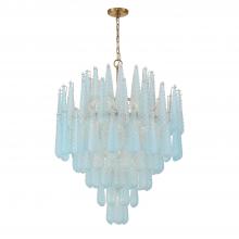 Crystorama OLL-6008-AG-BL - Ollie 33.25'' Aged Brass Chandelier