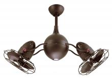 Matthews Fan Company AQ-TB-MTL - Acqua 360° rotational 3-speed ceiling fan in textured bronze finish with metal blades and light k