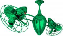 Matthews Fan Company AR-GREEN-MTL - Ar Ruthiane - Rotational Ceiling Fan - Esmerelda Finish - Metal Blades