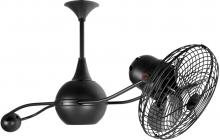 Matthews Fan Company B2K-BK-MTL - Brisa 360° counterweight rotational ceiling fan in Matte Black finish with metal blades.