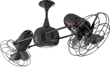 Matthews Fan Company DD-BKN-MTL - Duplo Dinamico - Rotational Ceiling Fan - Black Nickel Finish - Metal Blades
