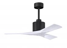 Matthews Fan Company NK-BK-MWH-42 - Nan - 42" Ceiling Fan - Matte Black Finish - Matte White Blades