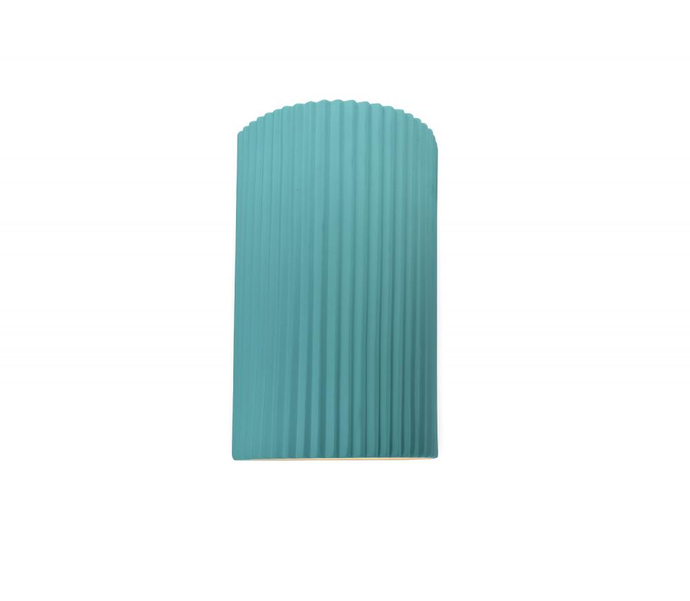 Small ADA LED Pleated Cylinder Wall Sconce