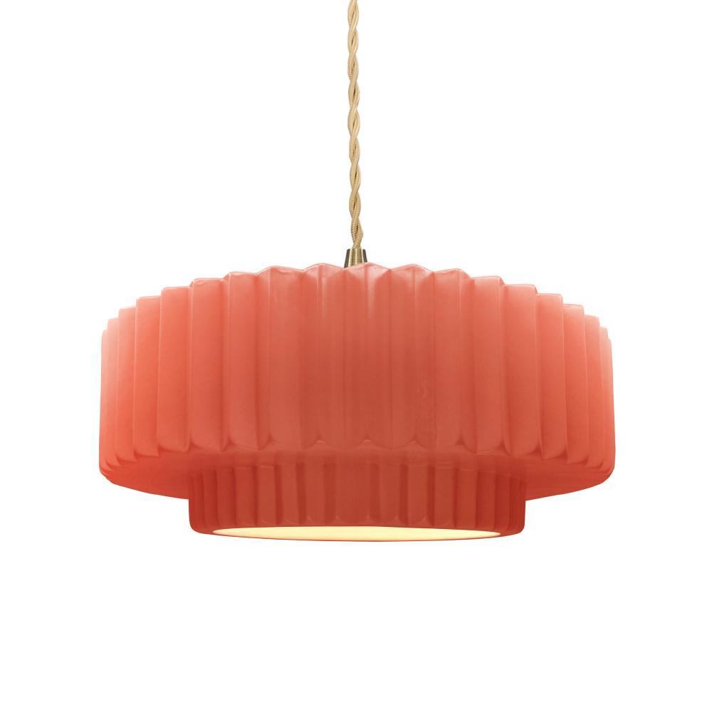 Medium Tier Pleated 1-Light Pendant