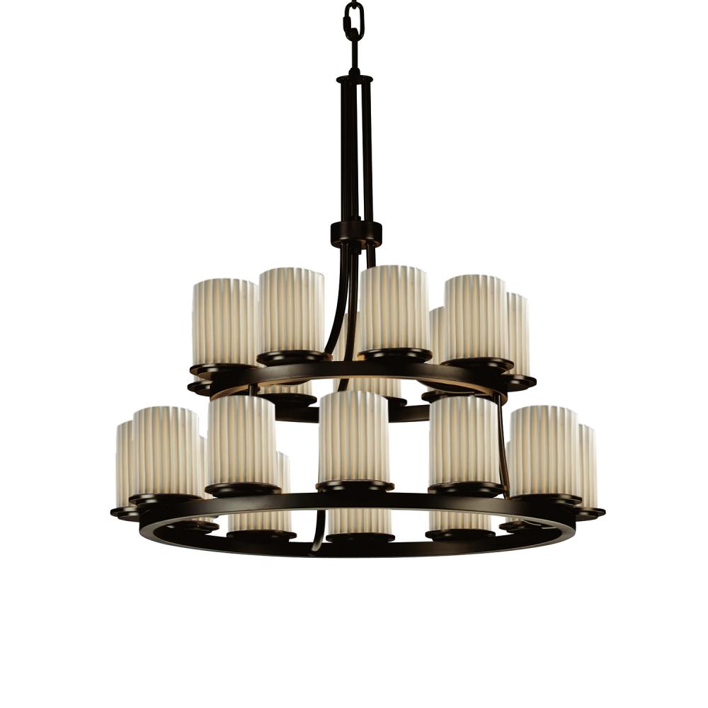 Dakota 21-Light 2-Tier Ring Chandelier