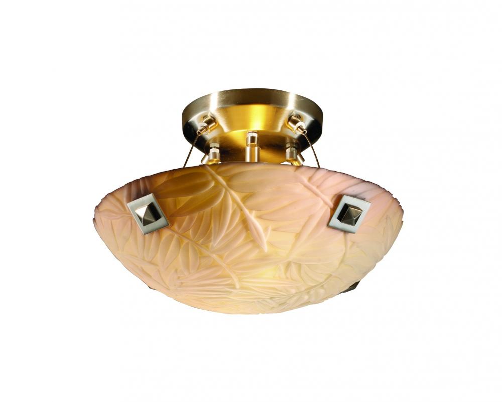 14" Semi-Flush Bowl w/ Finials