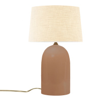 Justice Design Group CER-2565-ADOB-CREM - Tall Kava Portable w/ Fabric Shade