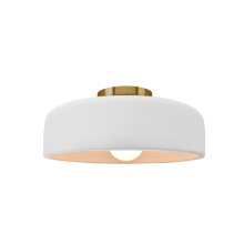 Justice Design Group CER-6340-BIS-BRSS - Small Spire Semi-Flush