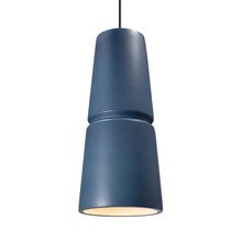 Justice Design Group CER-6435-MID-NCKL-BKCD - Large Cone 1-Light Pendant