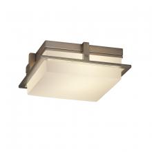 Justice Design Group FSN-7560W-OPAL-NCKL - Avalon 10" Small LED Outdoor Flush-Mount