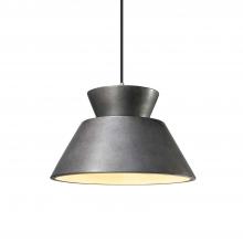 Justice Design Group CER-6420-PWGN-MBLK-BKCD - Trapezoid 1-Light Pendant