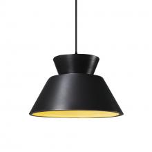 Justice Design Group CER-6420-CBGD-MBLK-BKCD - Trapezoid 1-Light Pendant