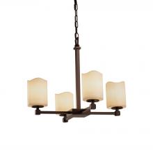 Justice Design Group CNDL-8420-14-CREM-DBRZ-LED4-2800 - Tetra 5-Light LED Chandelier