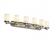 Justice Design Group FSN-8516-10-OPAL-CROM - Rondo 6-Light Bath Bar