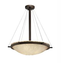 Justice Design Group GLA-9692-35-WTFR-DBRZ - 24" Round Pendant Bowl w/ Ring