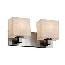 Justice Design Group PNA-8922-55-WAVE-NCKL - Modular 2-Light Bath Bar