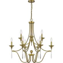 Quoizel JOU5032AB - Joules 9-Light Aged Brass Chandelier