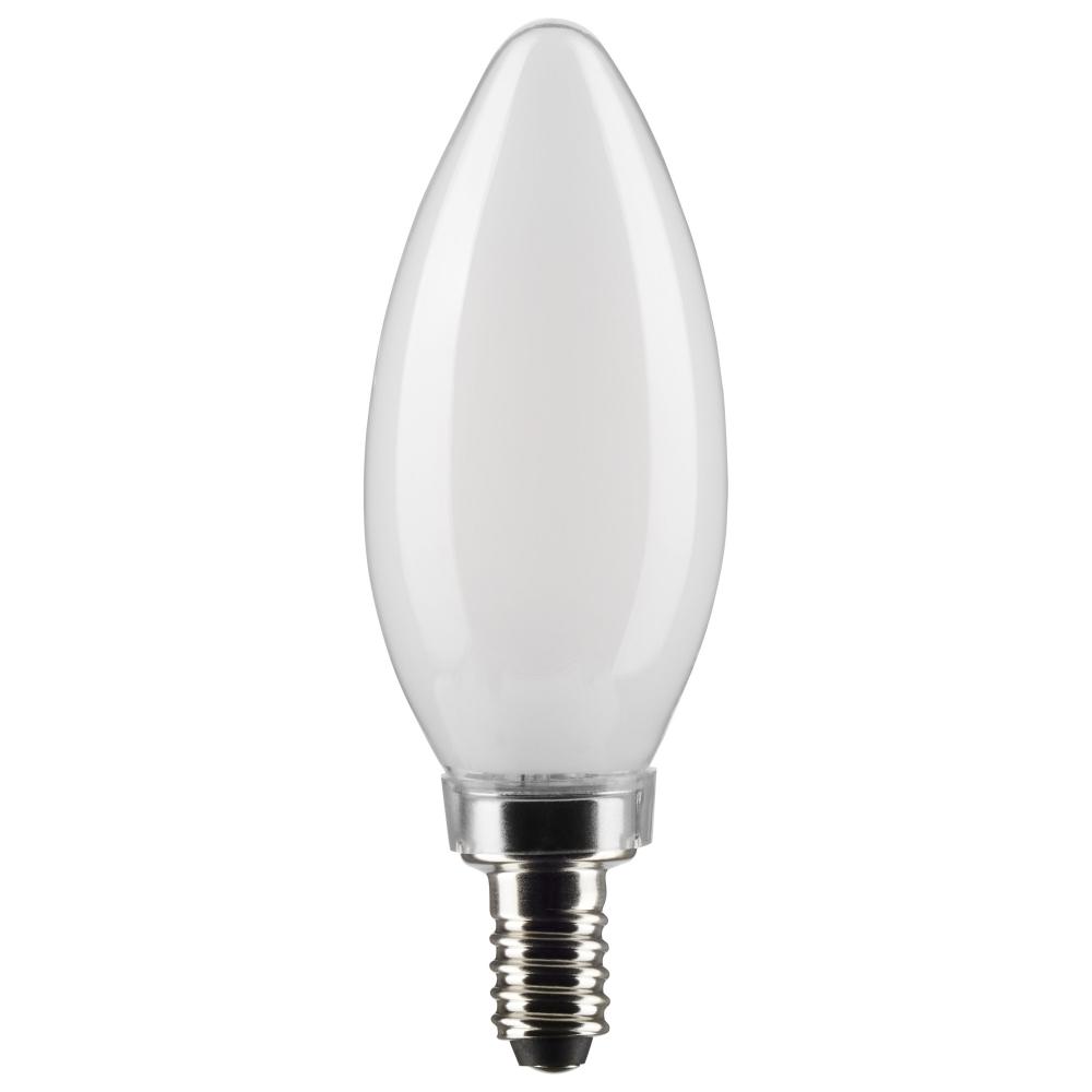 4 Watt B11 LED; Frost; Candelabra base; 90 CRI; 4000K; 120 Volt