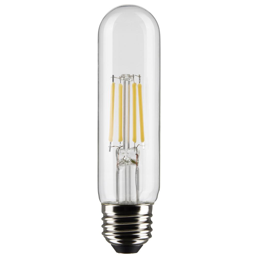 5.5 Watt T10 LED; Clear; Medium Base; 2700K; 450 Lumens; 120 Volt; 2-Pack