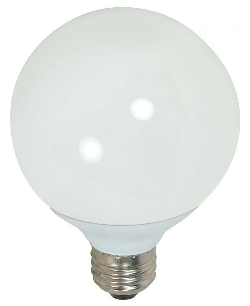 15 Watt; G25 Compact Fluorescent; 2700K; 82 CRI; Medium base; 120 Volt