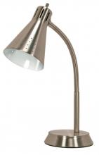 Satco Products Inc. 60/829 - Small Gooseneck Desk Lamp - 1 Light - Brushed Nickel