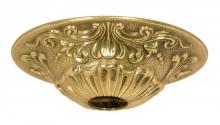 Satco Products Inc. 90/2383 - Cast Brass Canopy; Polished Brass Finish; 5-1/2" Diameter; 1-1/16" Center Hole; 1-1/2"