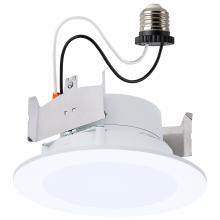 Satco Products Inc. S11890 - 8 Watt; 4 Inch LED Downlight Retrofit; 27K/30K/35K/40K/50K CCT Selectable; Flat Wafer; Round; Matte