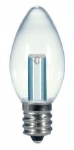 Satco Products Inc. S9156 - 0.5 Watt LED; C7; Clear; 2700K; Candelabra base; 120 Volt; Carded