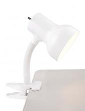 Satco Products Inc. SF76/227 - Clip On Goose Neck Lamp; Steel; White Finish