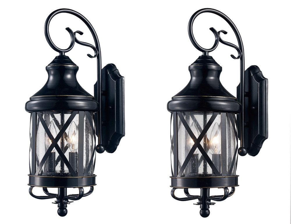Chandler Set of Two, 21-in. Outdoor 2-Light Armed Wall Lanterns
