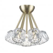 Trans Globe 11737 AG - Crystal Court 7 - Light Semi Flush Mount