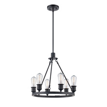 Trans Globe 70846 ROB - Underwood Wagon Wheel Bulb-style Chandelier