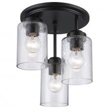 Trans Globe 80520-3 BK - Flush Mount Lighting Black