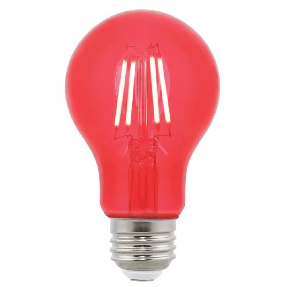 4.5W A19 Filament LED Red E26 (Medium) Base, 120 Volt, Box