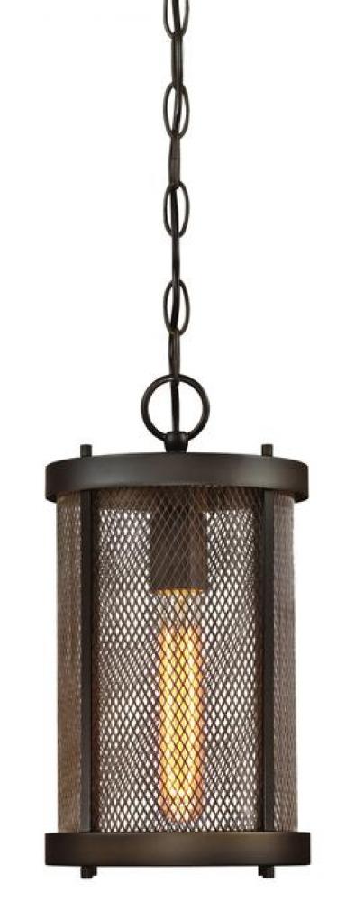 Pendant Oil Rubbed Bronze Finish Mesh and Clear Glass