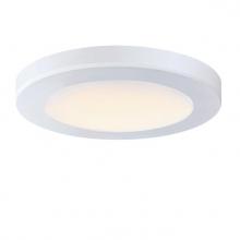 Westinghouse 6137700 - 6 in. 8W Dimmable LED Flush wtColor Temperature Selection White Finish Frosted Polycarbonate Shade