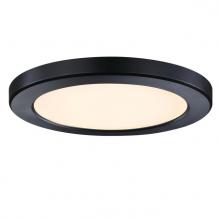 Westinghouse 6138000 - 9 in. 18W Dimmable LED Flush wtColor Temperature Selection Black Finish Frosted Polycarbonate Shade