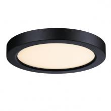 Westinghouse 6138100 - 5 in. 11W Dimmable LED Flush wtColor Temperature Selection Black Finish Frosted Polycarbonate Shade
