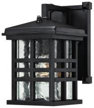 Westinghouse 6204500 - Wall Fixture with Dusk to Dawn Sensor Textured Black Finish Clear Water Glass