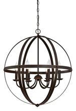 Westinghouse 6328200 - 6 Light Chandelier Oil Rubbed Bronze Finish with Highlights