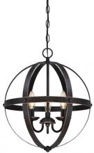 Westinghouse 6341800 - 3 Light Chandelier Oil Rubbed Bronze Finish with Highlights