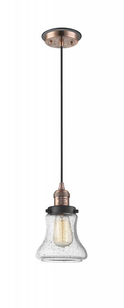 Bellmont - 1 Light - 6 inch - Antique Copper - Cord hung - Mini Pendant