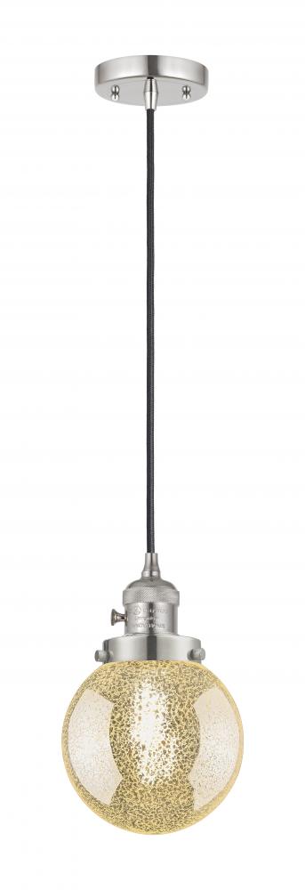 Beacon - 1 Light - 6 inch - Polished Nickel - Cord hung - Mini Pendant