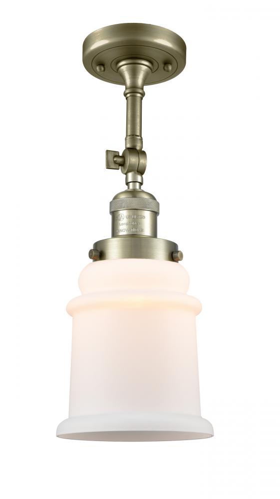 Canton - 1 Light - 6 inch - Antique Brass - Adjustable Semi-Flush Mount